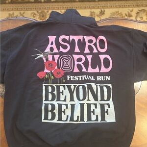 Travis Scott Astroworld Festival "Run Beyond Belief" hoodie in black